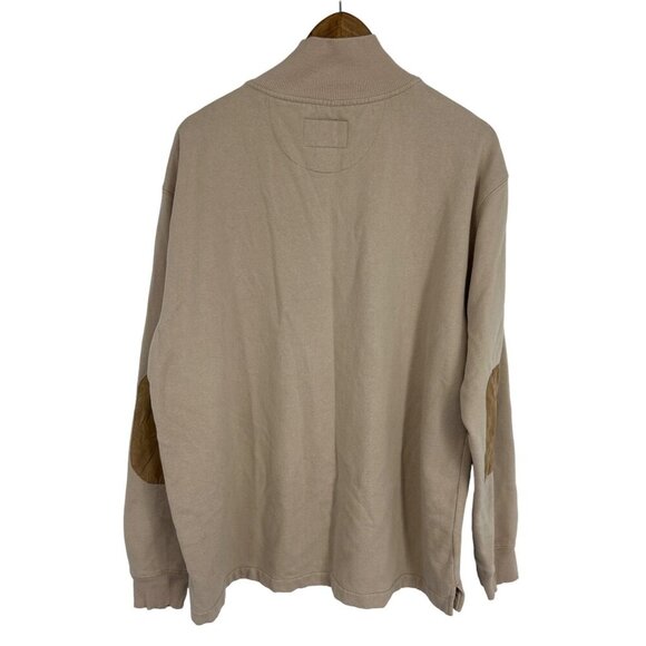 Woolly Dry Goods 1/4 Zip Long Sleeve Elbow Patches Sweatshirt Size XL - Picture 2 of 7